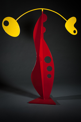 abstract, contemporary, free standing, kinetic, powder coated steel, sculpture