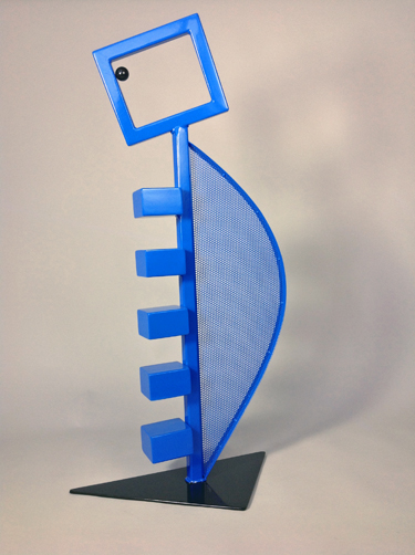 abstract, contemporary, tabletop, sculpture, steel, enamel paints